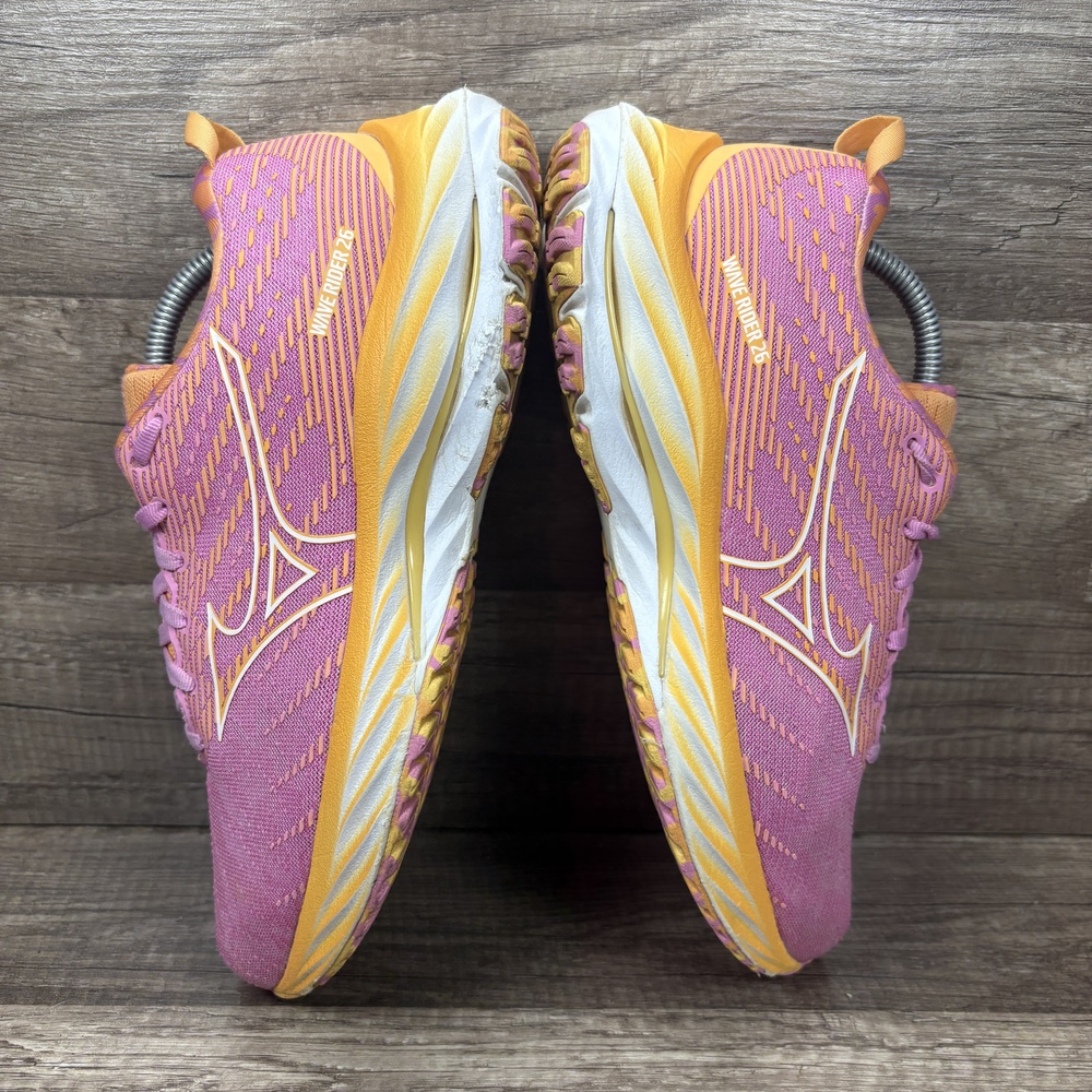 Mizuno Wave Rider 26 Pink Orange Womens US Size 8 411386.6T00 Running Shoes - Picture 5 of 8